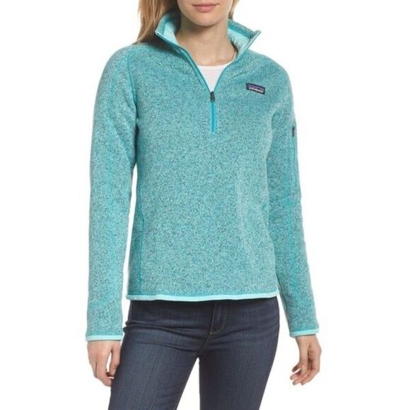⛰️ Patagonia - Womens Better Sweater 1/4 zip Fleece Pullover - Picture 1 of 5